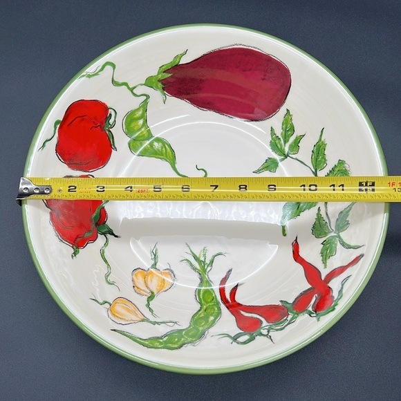 Harry & David Large Serving Bowl with Colorful Vegetables 12.75 inch Diameter - Picture 9 of 10